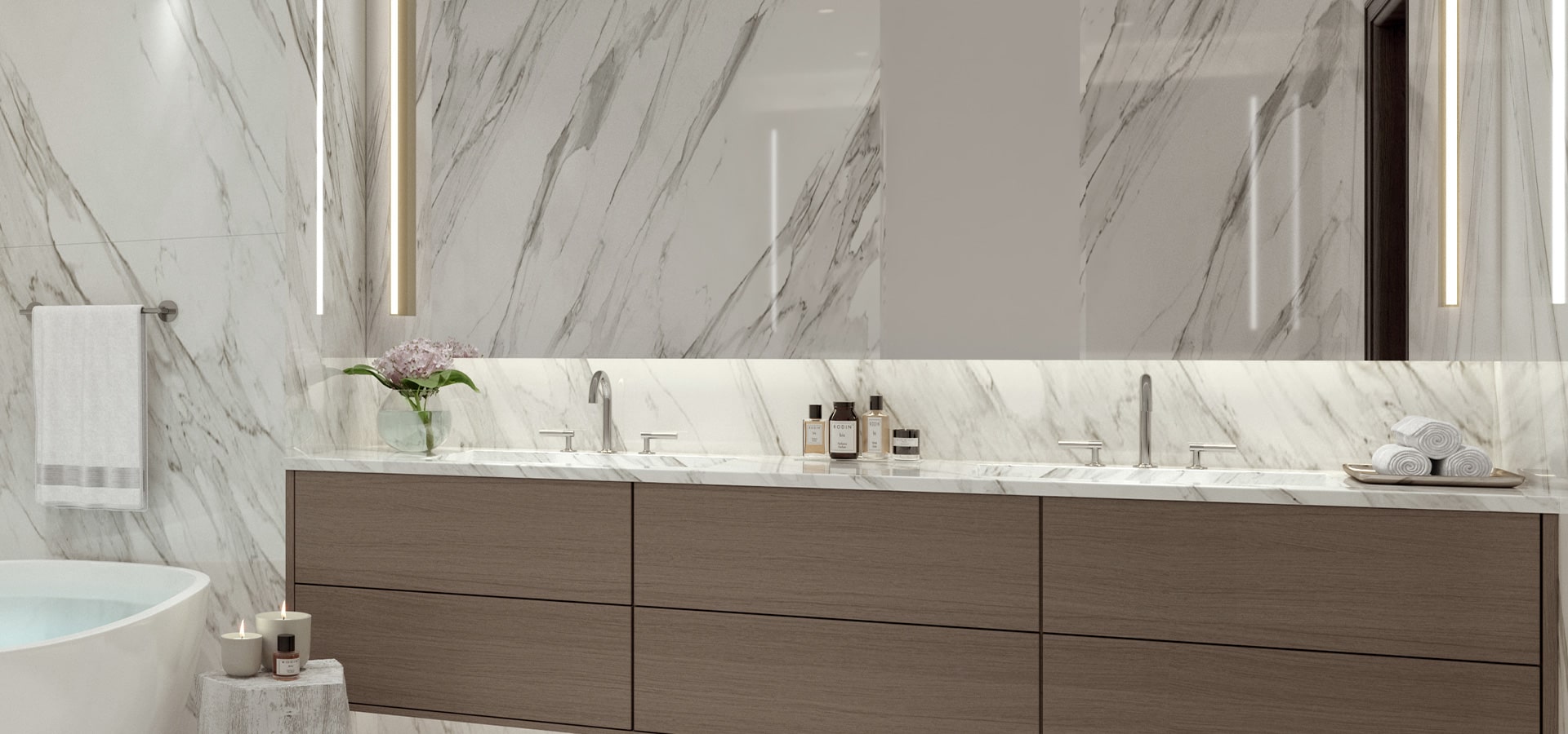 one park bathroom counter finishes