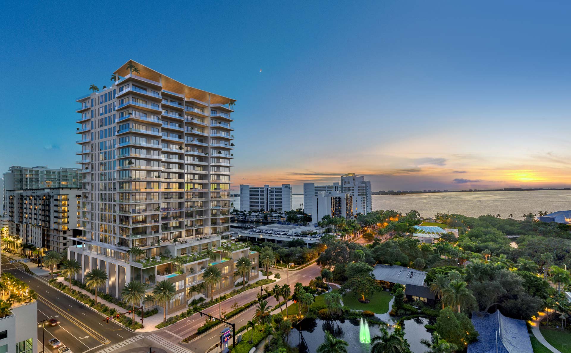 One Park Sarasota rendering view in downtown