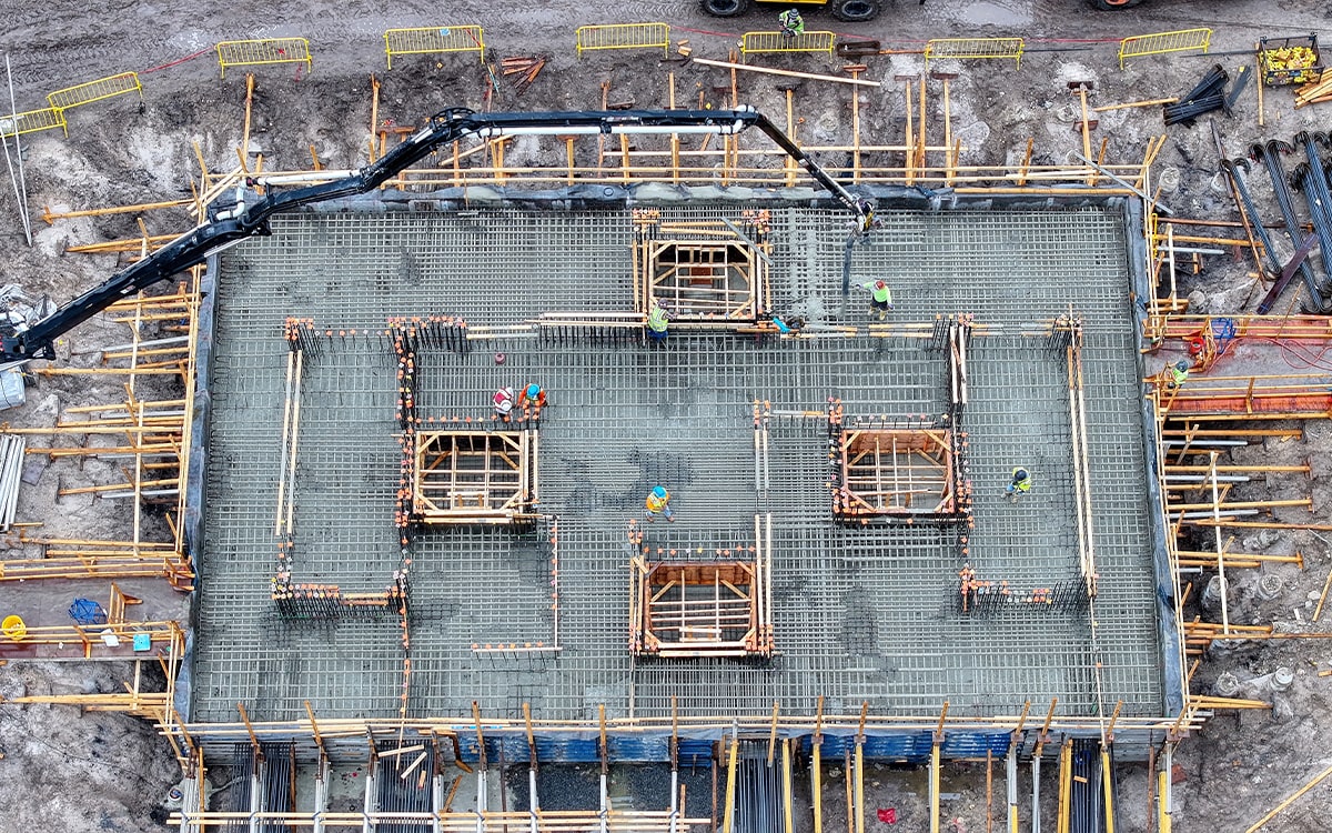 Foundation Pour Completed For 18-Story Condo Tower One Park Sarasota
