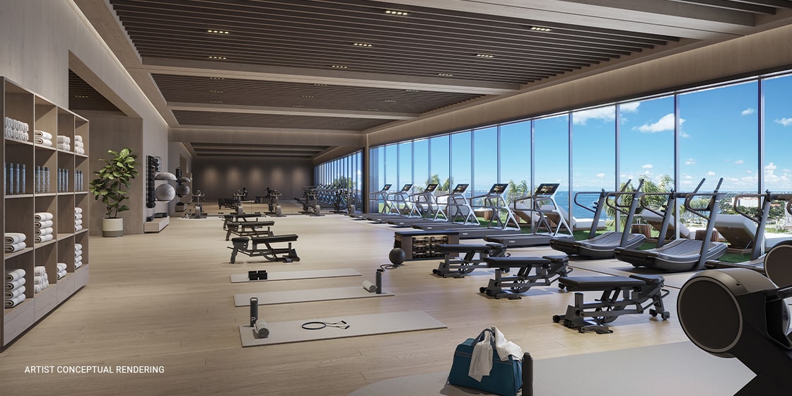 fitness center overlooking Sarasota Bay Park