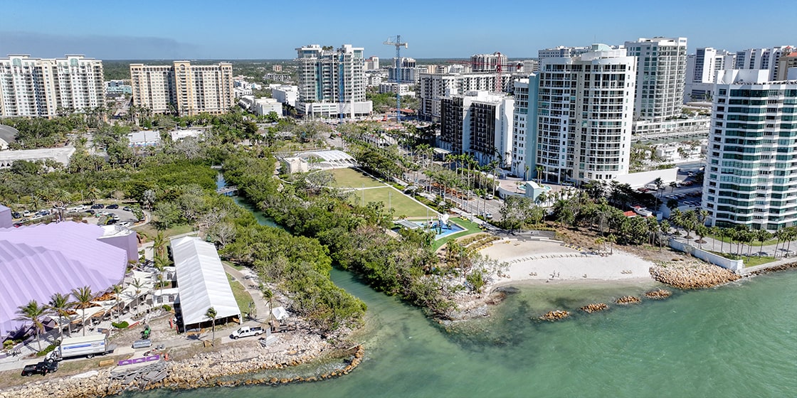 Aerial of the Sarasota Bay Park