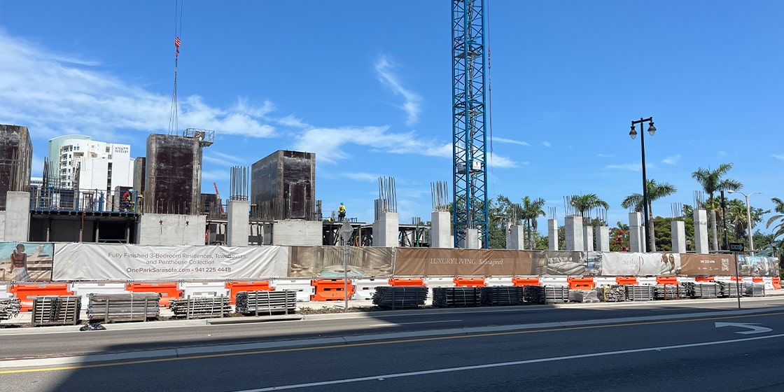 Construction Progress at One Park Sarasota